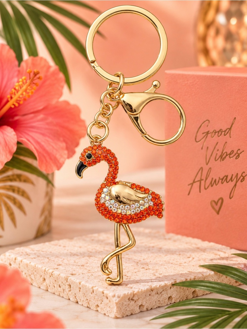 Gold-Tone Keychain